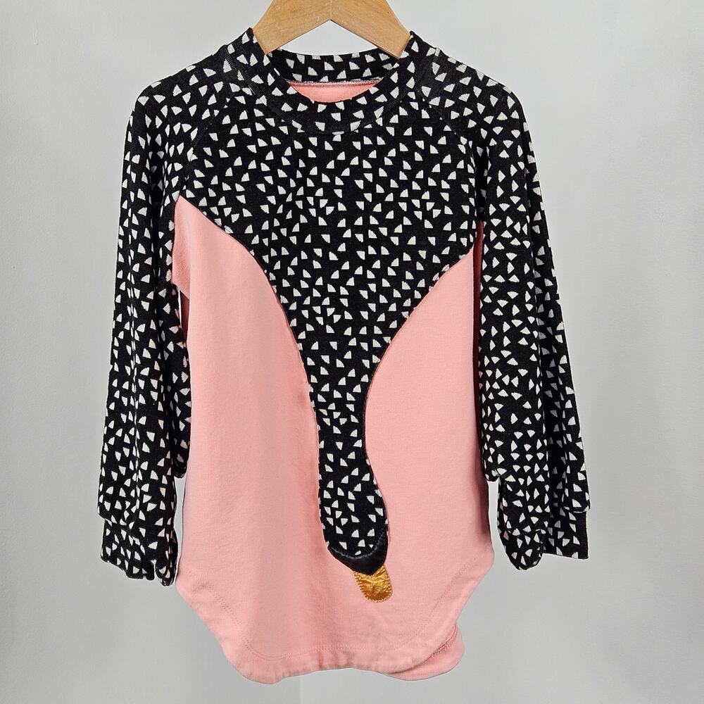 Bangbang Copenhagen Flying Swan Pink Tunic Dress | Girl's 4-5 | MINOR FLAW